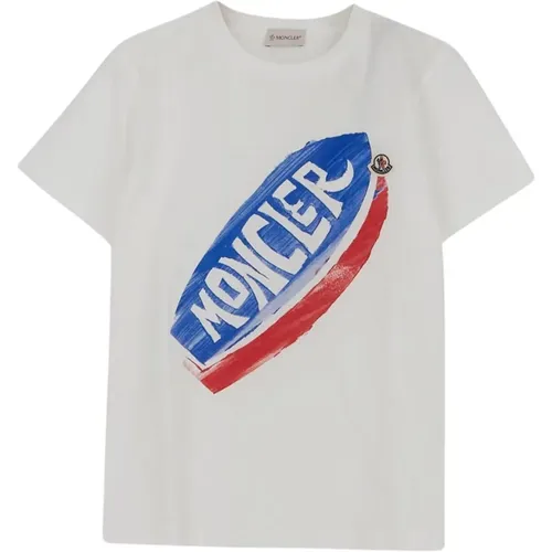 T-Shirt mit Logo-Print Moncler - Moncler - Modalova