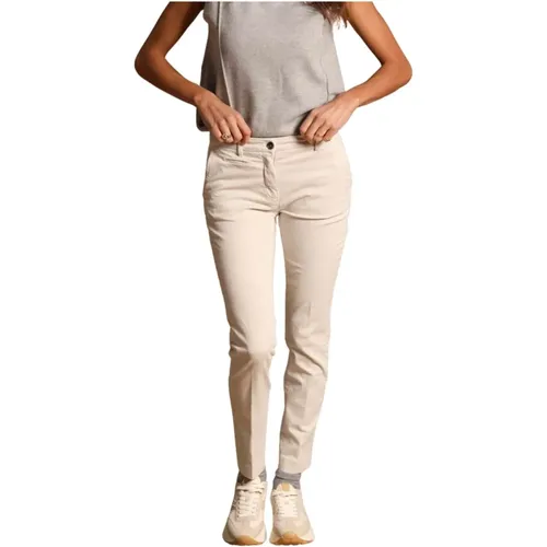 Schmale Damen Chino Hose aus Satin , Damen, Größe: 3XS - Mason's - Modalova