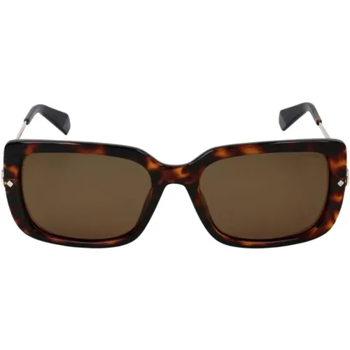 Bronzene Polarisierte Metallsonnenbrille für Frauen - Polaroid - Modalova