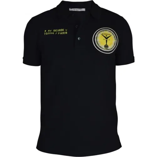 Schwarzes und Gelbes Polo-Shirt mit Grafikdruck , Herren, Größe: XS - Givenchy - Modalova