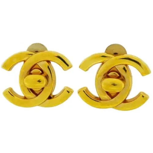 Pre-owned Metal earrings , female, Sizes: ONE SIZE - Chanel Vintage - Modalova