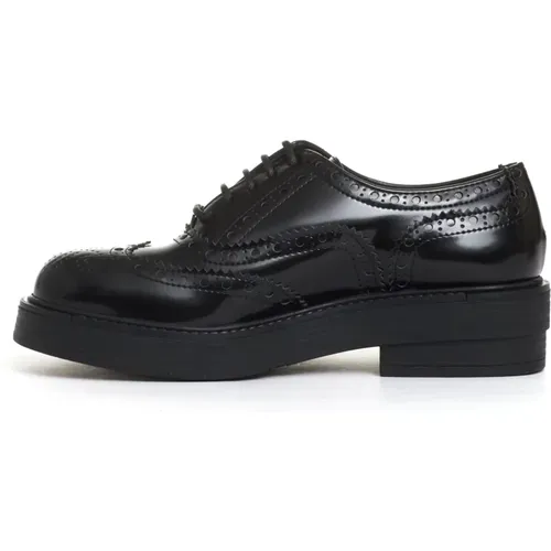 Leather Lace-Up Shoes , female, Sizes: 7 UK, 2 UK, 5 UK, 5 1/2 UK, 4 1/2 UK, 3 1/2 UK, 6 UK, 4 UK, 3 UK - Strategia - Modalova