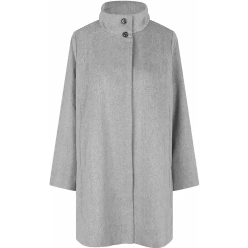 Elegant Grey Melange Coat , female, Sizes: 2XL, M, XL, L - Masai - Modalova