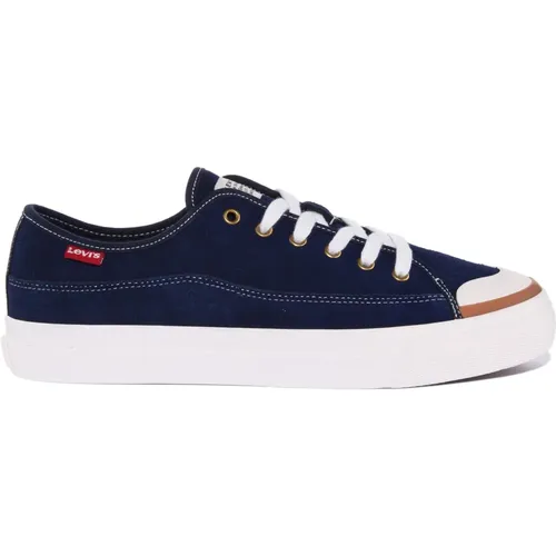 Levi's , Canvas Low Top Trainers in Navy , male, Sizes: 9 UK, 7 UK, 11 UK, 10 UK - Levis - Modalova