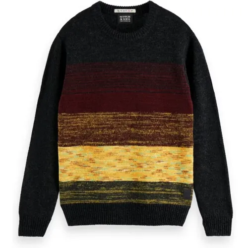 Contrast Fade Crewneck Sweater , male, Sizes: M, XL - Scotch & Soda - Modalova