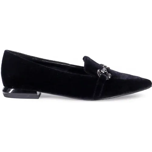 Glamouröse Samt Flache Schuhe , Damen, Größe: 39 EU - Tosca Blu - Modalova