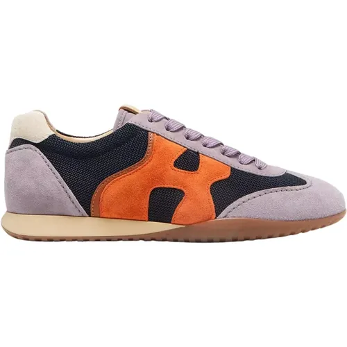 Purple Suede Sneakers Olympia-Z , female, Sizes: 7 UK - Hogan - Modalova