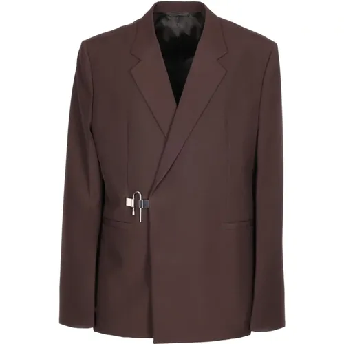 Padlock Jacket - - Cold Weather - Made in Italy - 100% Wool , male, Sizes: 2XL - Givenchy - Modalova