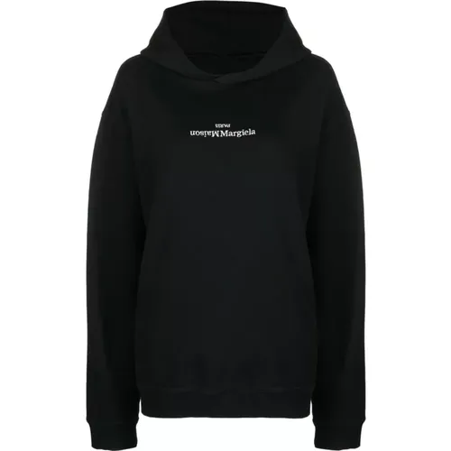 Logo-Print Hoodie Sweater , male, Sizes: XS - Maison Margiela - Modalova