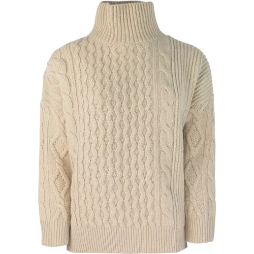 Patchwork Rollkragenpullover , Damen, Größe: S - Max Mara - Modalova