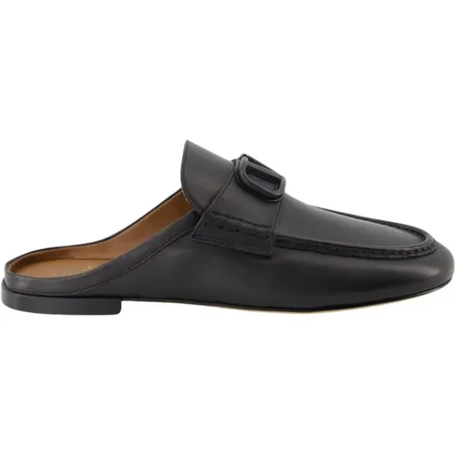 VLogo Leather Mules , male, Sizes: 7 UK, 10 UK, 8 UK, 6 UK, 9 1/2 UK, 9 UK - Valentino Garavani - Modalova