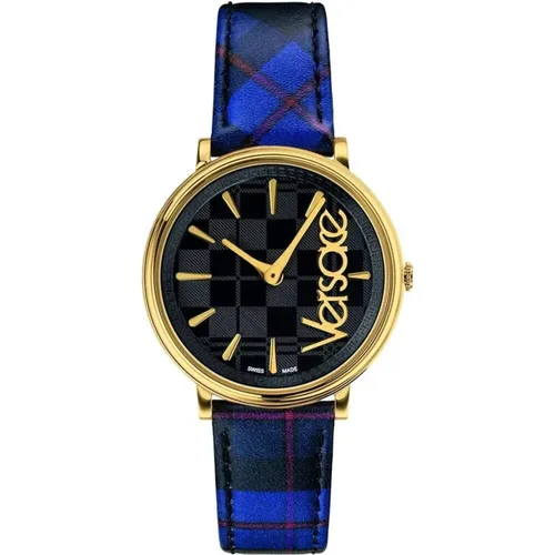V-Circle The Clans Gold Watch , female, Sizes: ONE SIZE - Versace - Modalova