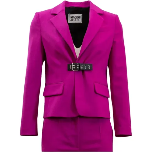 Sophisticated Fuchsia Jacket , female, Sizes: 2XS - Moschino - Modalova