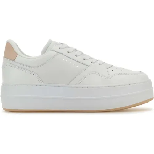 Weiße Leder Skyscraper Platform Sneakers , Damen, Größe: 38 EU - Hogan - Modalova