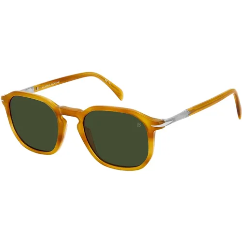 Striped /Green Sungles , male, Sizes: 52 MM - Eyewear by David Beckham - Modalova