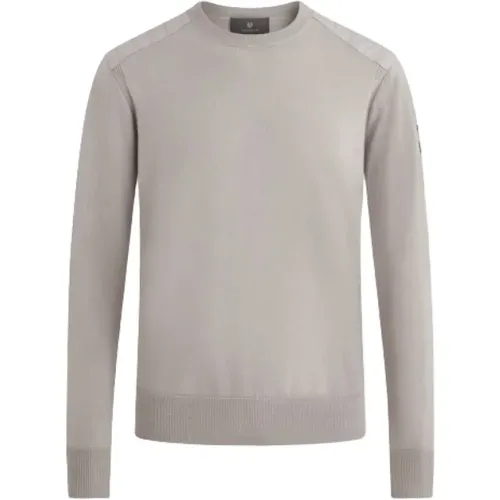 Merino Crewneck Jumper mit Schulterdetails - Belstaff - Modalova