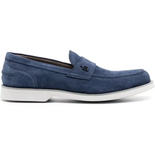 Elegant Closed Loafers in Leather , male, Sizes: 7 UK, 10 UK, 8 1/2 UK, 9 UK - Baldinini - Modalova