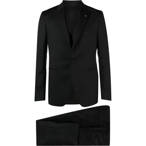 Three-Piece Tuxedo Suit , male, Sizes: M - Tagliatore - Modalova