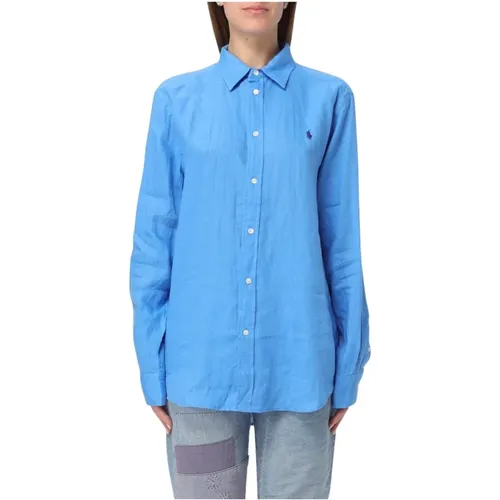 Leinenhemd mit lockerer Passform , Damen, Größe: L - Polo Ralph Lauren - Modalova