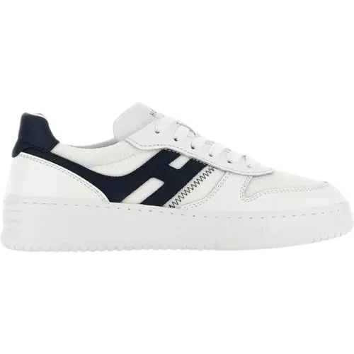 Blue Sneakers with Zigzag Stitching , male, Sizes: 6 1/2 UK - Hogan - Modalova