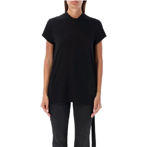 Schwarzes T-Shirt mit hohem Kragen , Damen, Größe: S - Rick Owens - Modalova