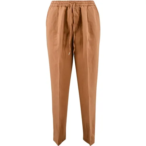 Cotton Jogger Trousers with Pockets , female, Sizes: XS, S - Briglia - Modalova