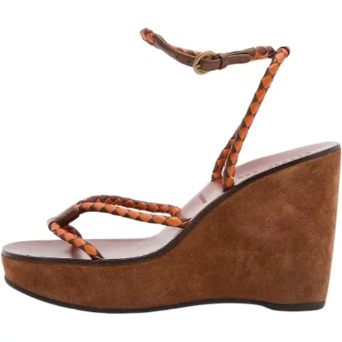 Pre-owned Leather sandals , female, Sizes: 5 UK - Miu Miu Pre-owned - Modalova