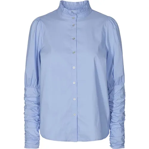 Elegant Sandy Pooplin Puff Shirt , female, Sizes: M, S - Co'Couture - Modalova