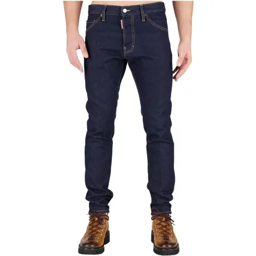 Dunkle Waschung Slim-Fit Jeans - Dsquared2 - Modalova