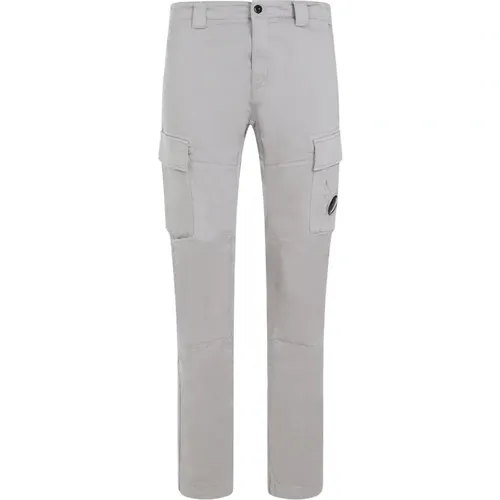 Slim-fit Trousers,Stretch Sateen Lens Cargo Hose - C.P. Company - Modalova