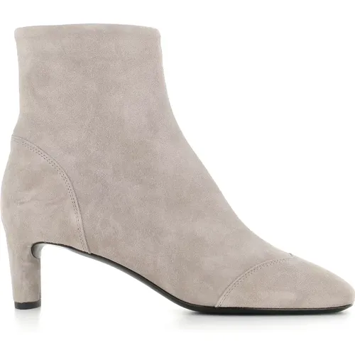 Light Grey Suede Ankle Boots , female, Sizes: 6 UK, 7 UK, 3 UK - DEL Carlo - Modalova