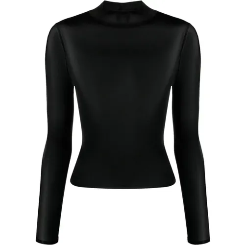 Schwarzes Mockneck 2nd Skin Top , Damen, Größe: XS - Courrèges - Modalova