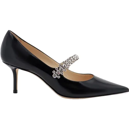 Schwarze Pumps mit Strassriemen und Stiletto-Absatz - Jimmy Choo - Modalova