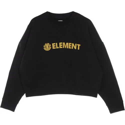 Schwarzer Logic Crewneck Sweatshirt , Damen, Größe: L - Element - Modalova