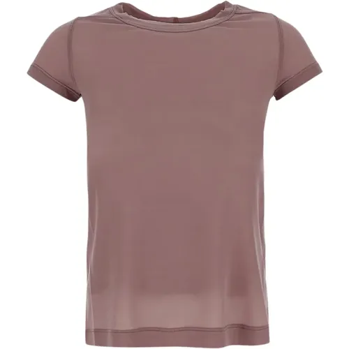 Luxuriöses Cupro Cropped T-Shirt , Damen, Größe: S - Rick Owens - Modalova
