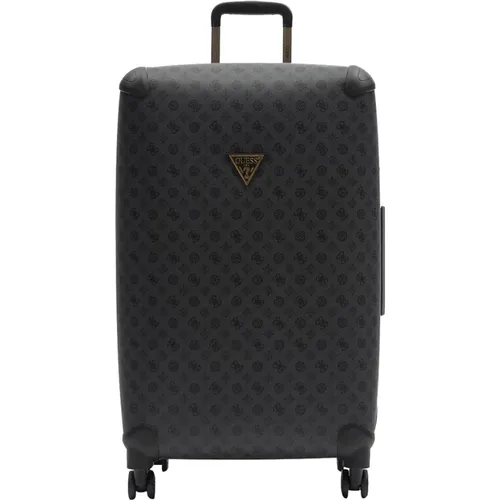 Elegante schwarze Reisetasche mit goldenen Details - Guess - Modalova