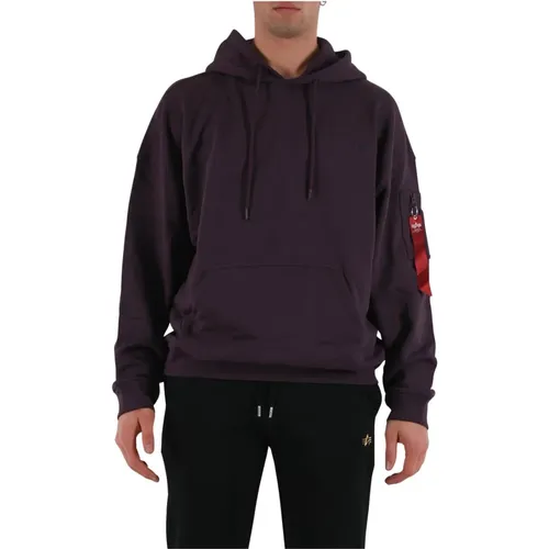 Essentials Hoodie with Badge Logo , male, Sizes: XL, 2XL, L, M, S - alpha industries - Modalova