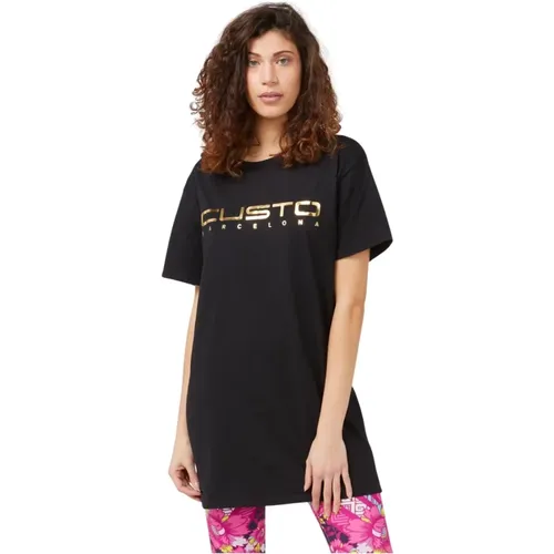 Oversize Front Print T-Shirt - Custo Barcelona - Modalova