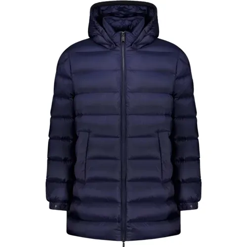 Lion - 200 Gramm blaue Daunenjacke mit abnehmbarer Kapuze , Herren, Größe: 3XL - Ciesse Piumini - Modalova