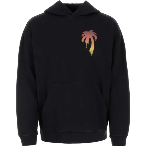 Schwarzer Oversize Sweatshirt , Herren, Größe: S - Palm Angels - Modalova