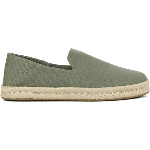 Groen Stoff Espadrilles für Männer , Herren, Größe: 44 EU - TOMS - Modalova