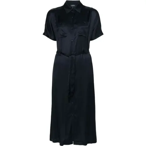Darkblue Dresses Ss24 , female, Sizes: 2XS, S, XS - A.p.c. - Modalova