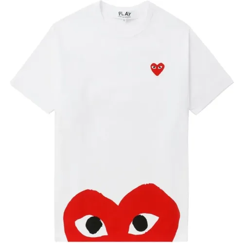 Herzdruck T-Shirt und Polo , Herren, Größe: L - Comme des Garçons - Modalova