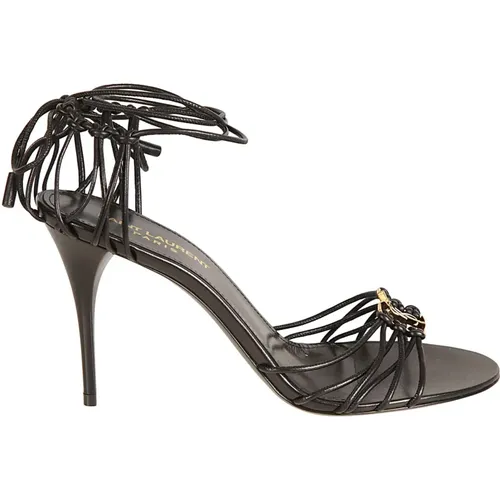 Lex Heel Sandals , female, Sizes: 5 1/2 UK, 3 1/2 UK, 4 1/2 UK, 6 UK, 7 1/2 UK, 7 UK - Saint Laurent - Modalova