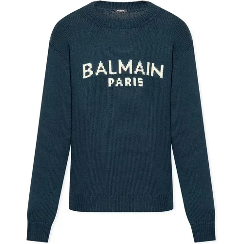 Logo Sweater for Men , male, Sizes: M - Balmain - Modalova