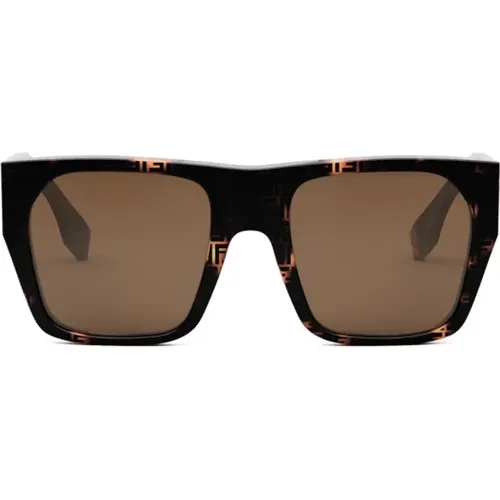 Oversized Geometric Sunglasses , female, Sizes: 54 MM - Fendi - Modalova