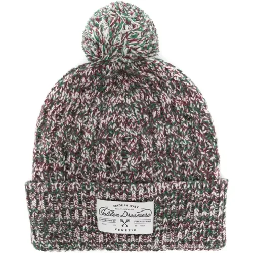 Cable Knit Pom Pom Hats , male, Sizes: ONE SIZE - Golden Goose - Modalova