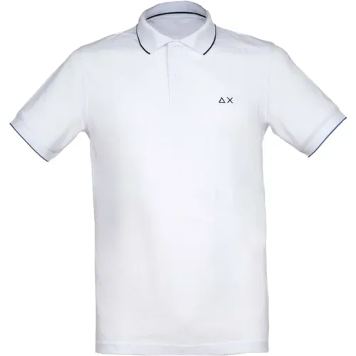 Striped Collar Polo Shirt , male, Sizes: XL, M, 2XL, 3XL, L - Sun68 - Modalova