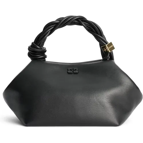 Leather Bou Bag with Hexagonal Silhouette , female, Sizes: ONE SIZE - Ganni - Modalova