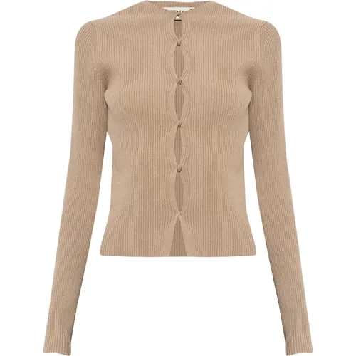 Ribbed Cardigan , female, Sizes: XS - Fendi - Modalova